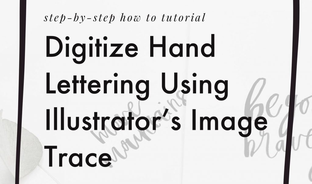 Digitise Handwriting using Illustrator